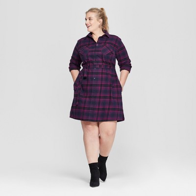 Flannel Dress with Belt